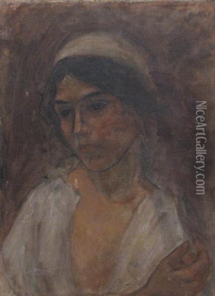 Peasant Girl Oil Painting - Pierre Billet
