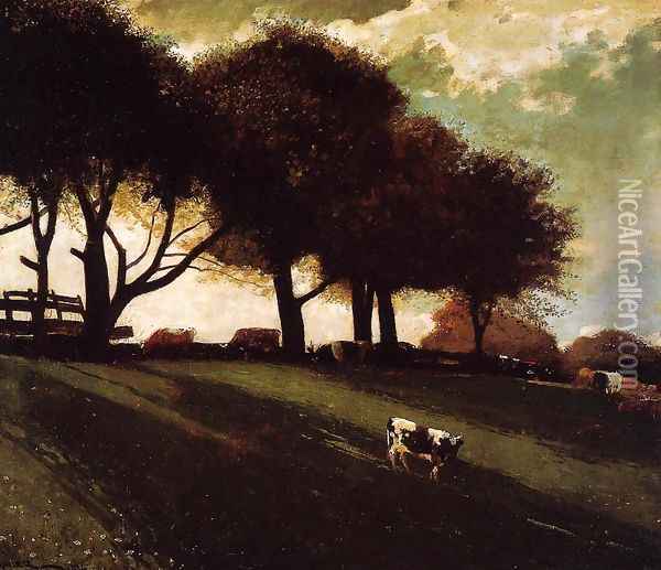 Twilight at Leeds, New York Oil Painting - Winslow Homer