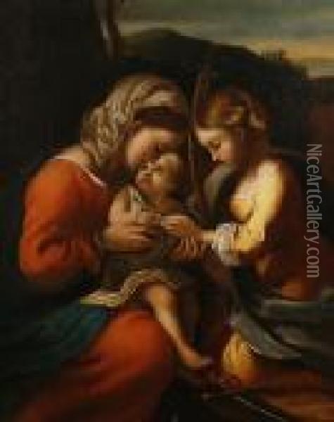The Mystic Marriage Of Saint Catherine Ofalexandria Oil Painting - Correggio, (Antonio Allegri)