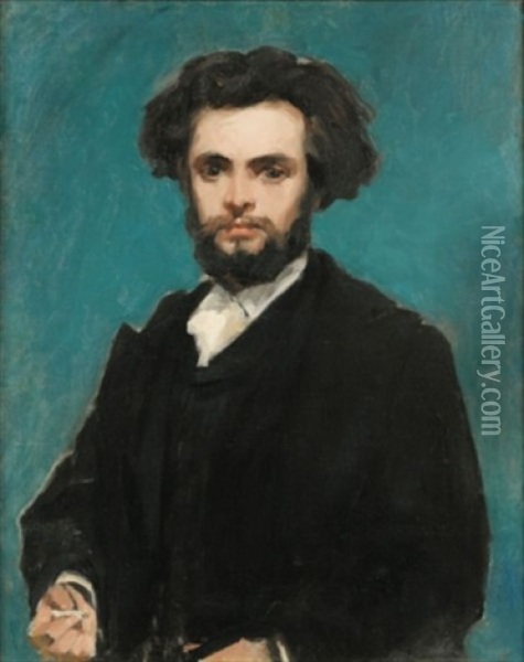 Portrait De Jeune Homme Dit Portrait D'un Artiste Oil Painting -  Carolus-Duran