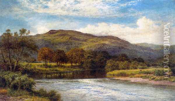 The Conway Near Bettws y Coed Oil Painting - Benjamin Williams Leader