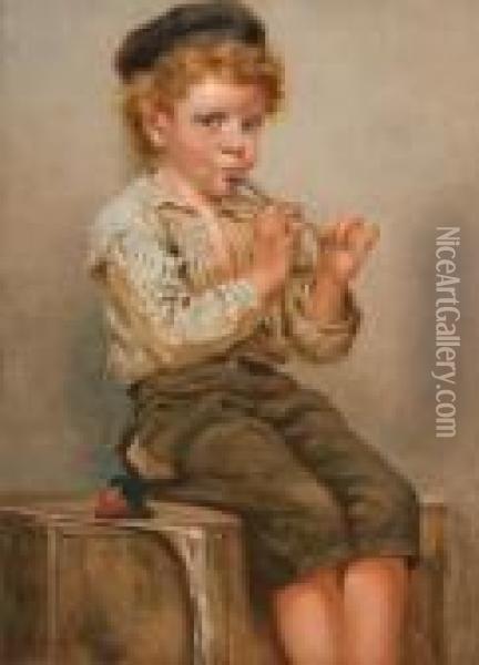 The Young Fife Player Oil Painting - John George Brown