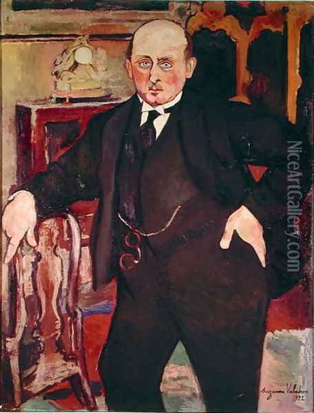 Portrait of Monsieur Mori, 1922 Oil Painting - Suzanne Valadon