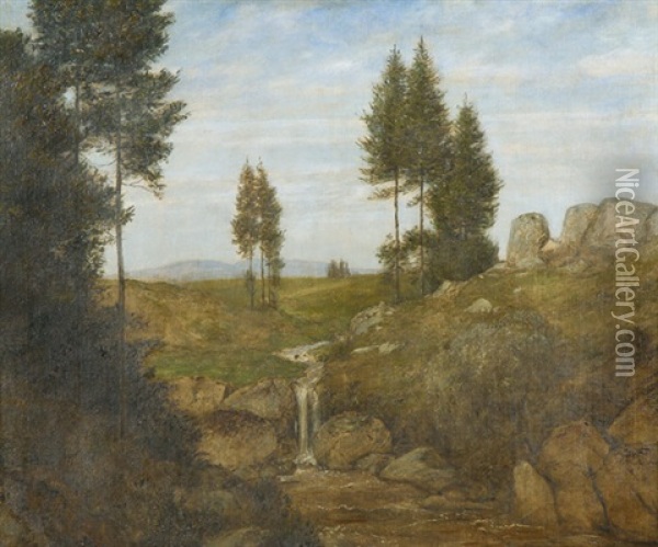 Schwarzwaldtal Bei Bernau Oil Painting - Hans Thoma
