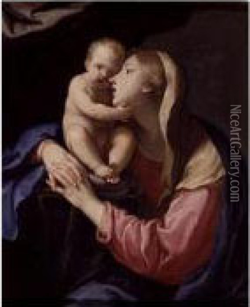 Madonna And Child Oil Painting - Giovanni Maria Viani