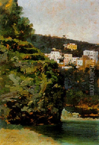 Scorcio Di Capri Oil Painting - Antonino Leto