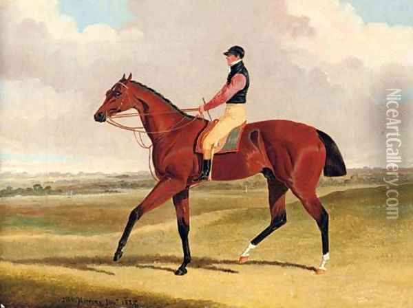 Theodore, winner of the 1822 St. Leger, with John Jackson up, a racecourse beyond Oil Painting - John Frederick Herring Snr