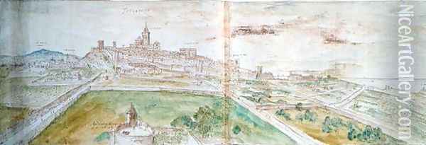 View of Tarragona, 1563 2 Oil Painting - Anthonis van den Wyngaerde