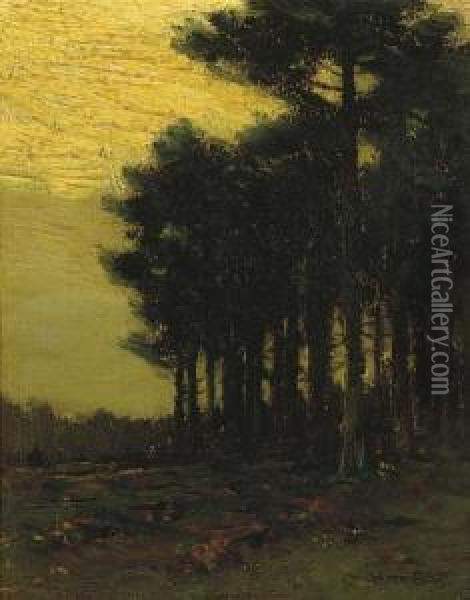 A Stand Of Trees At Dusk Oil Painting - Charles Warren Eaton