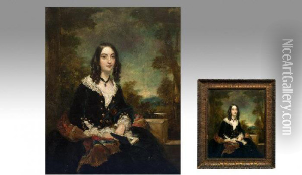 Portrait Of A Lady Oil Painting - Sir Francis Grant