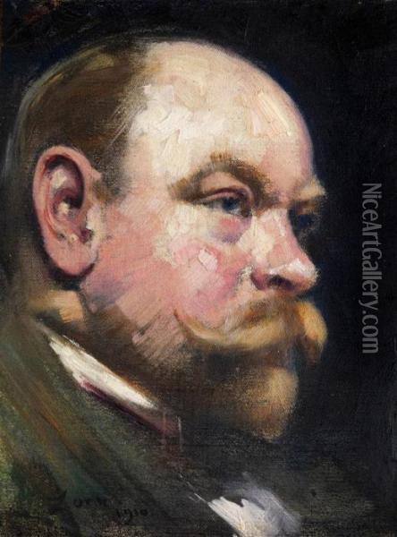 Portrait Eines Jungeren Mannes Mitkurzem Knebelbart Oil Painting - Anders Zorn