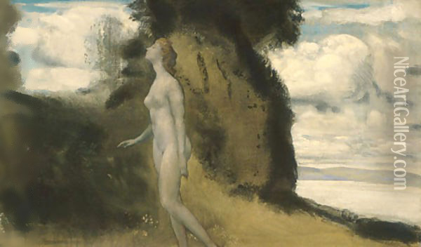 A Measure of Dreams ca 1908 Oil Painting - Arthur Bowen Davies