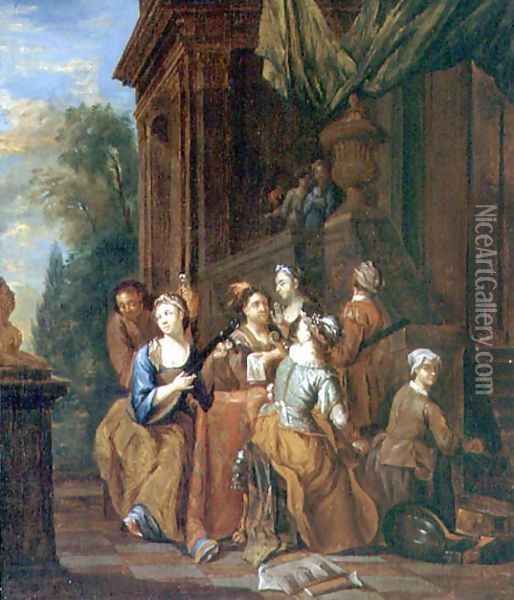 Musical Party Oil Painting - Jan Jozef, the Younger Horemans
