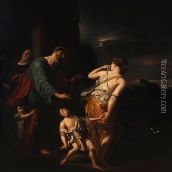 The Dismissal Of Hagar Oil Painting - Adriaen Van Der Werff