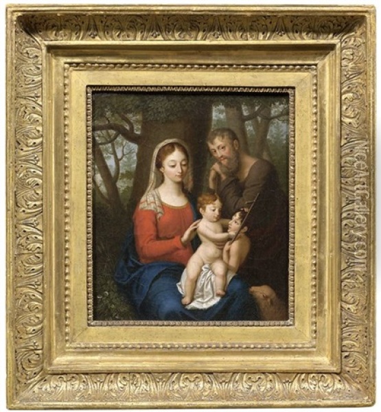 Heilige Familie Oil Painting - Bernhard von Guerard