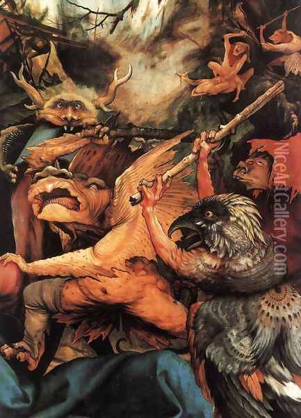 The Temptation of St Antony (detail 3) c. 1515 Oil Painting - Matthias Grunewald (Mathis Gothardt)