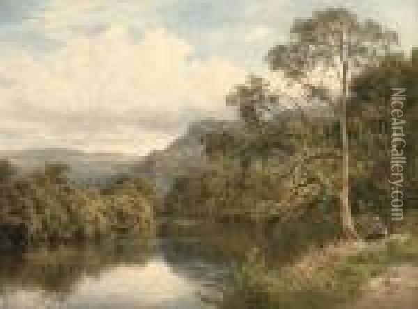 On The River Conway Near Bettws-y-coed Oil Painting - Benjamin Williams Leader