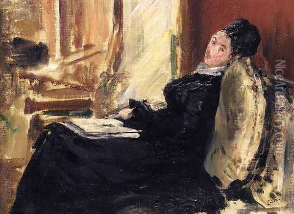 Young Woman with Book Oil Painting - Edouard Manet