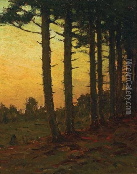 Under The Pines Oil Painting - Charles Warren Eaton