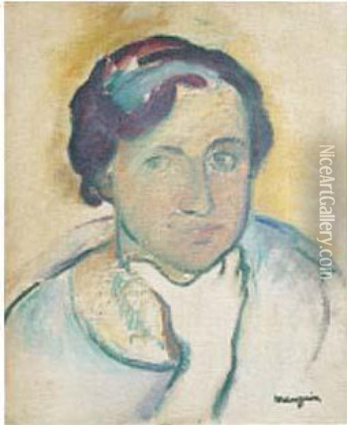 Esquisse, Portrait De Jeanne Oil Painting - Henri Charles Manguin