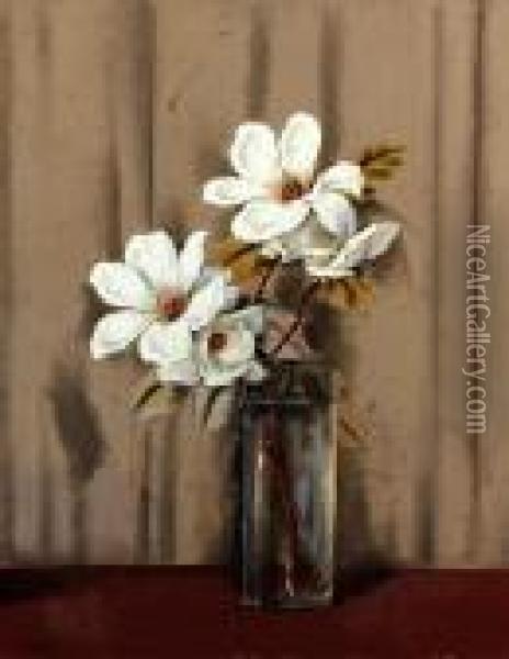 Still Life With Dogwood Blossoms Oil Painting - Alfredo Ramos Martinez