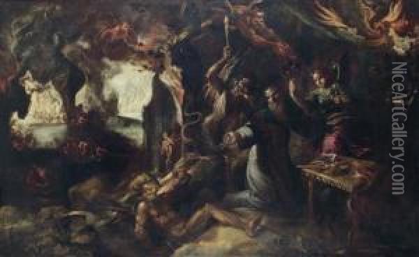 The Temptation Of St. Anthony Oil Painting - Frederik van Valkenborch
