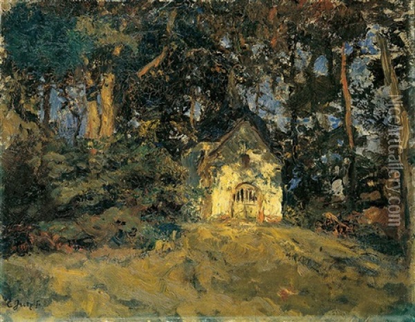 Kapelle Im Wald Oil Painting - Carl Jutz the Elder