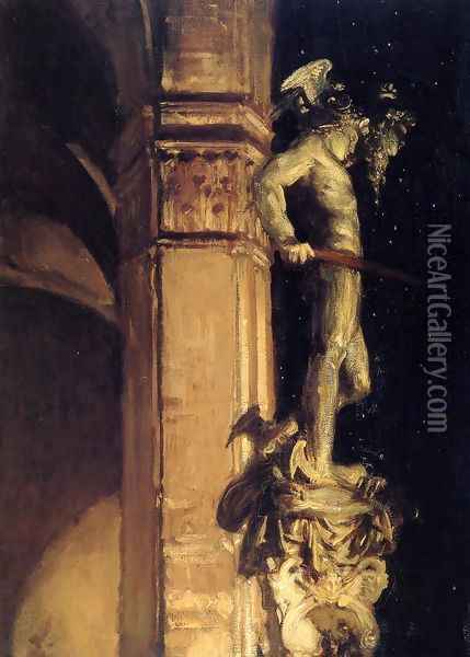 Statue of Perseus by Night Oil Painting - John Singer Sargent