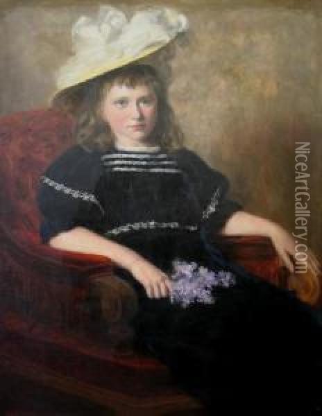 Portrait Of A Girl Oil Painting - Theodor Wedepohl