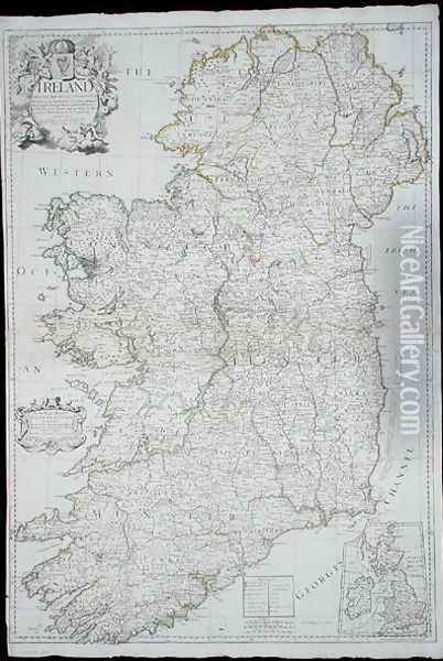 Map of Ireland, 1712 Oil Painting - John Senex
