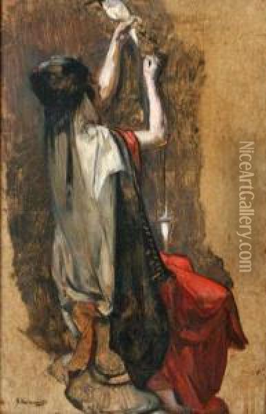 Fileuse De Bou Saada Oil Painting - Gustave Achille Guillaumet
