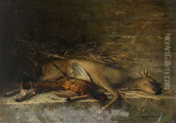 Trophee De Chasse Oil Painting - Hubert Bellis