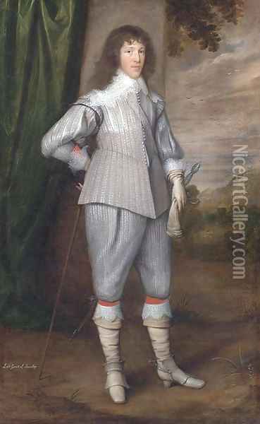 Portrait of Dutton, 3rd Baron Gerard, of Bromley, Staffordshire Oil Painting - George Geldorp
