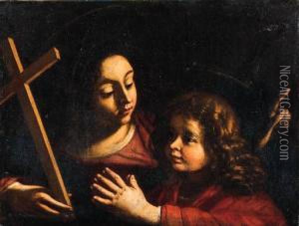 La Vergine E Il Cristo Bambino Oil Painting - Giacinto Brandi