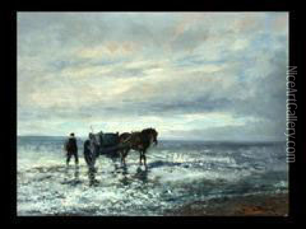 Krabbenfischer Bei Zandvord Oil Painting - Cornelis De Bruin
