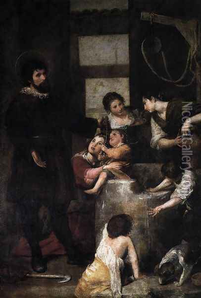 The Miracle at the Well 1646-48 Oil Painting - Alonso Cano