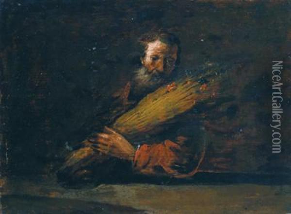 Un Uomo Con Un Fascio Di Spighe Oil Painting - Johann Georg Dietrich