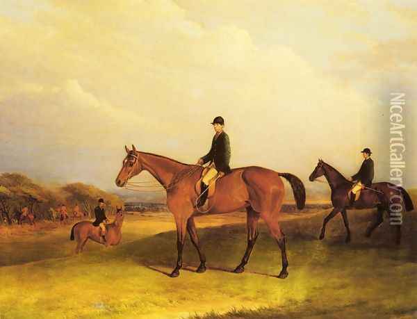 A Jockey On A Chestnut Hunter Oil Painting - John Snr Ferneley