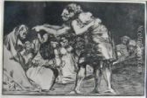 La Que Mal Mardia Nunca La Falta Que Dija Oil Painting - Francisco De Goya y Lucientes