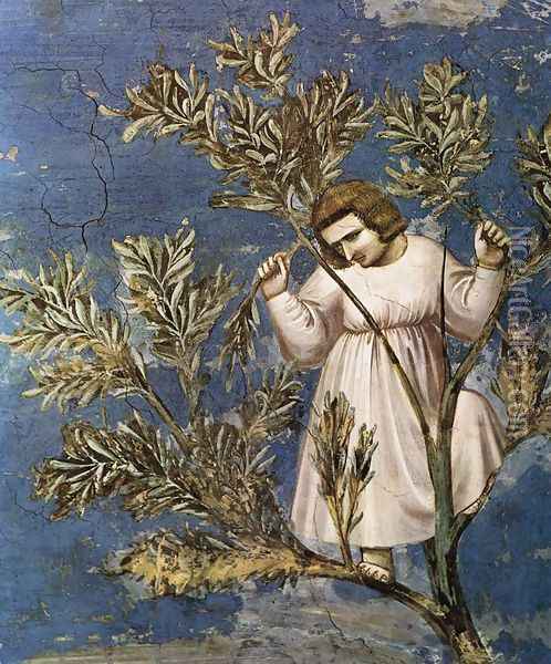 No. 26 Scenes from the Life of Christ- 10. Entry into Jerusalem (detail) 1304 Oil Painting - Giotto Di Bondone