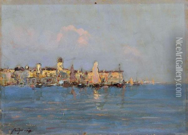 Venezia Oil Painting - Luigi Frigerio