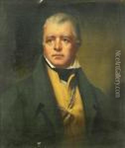 A Portrait Of Sir Walter Scott Oil Painting - Sir Henry Raeburn