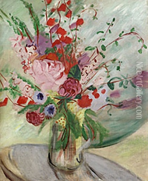 Blomsterstilleben Oil Painting - Sigrid (Maria) Hjerten