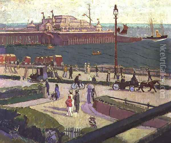 Brighton Pier Oil Painting - Spencer Frederick Gore