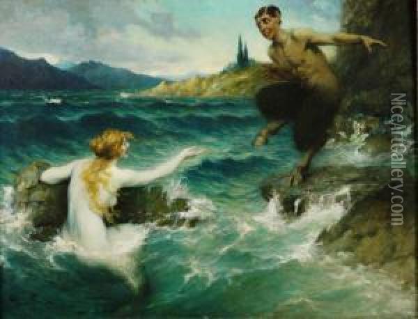 Il Richiamo Della Sirena Oil Painting - Ferdinand Leeke