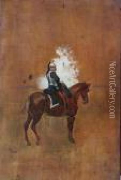 Lancere A Cavallo Oil Painting - Giuseppe de Nittis