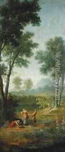 The Flower Seller Smell 1749 Oil Painting - Jean-Baptiste Oudry