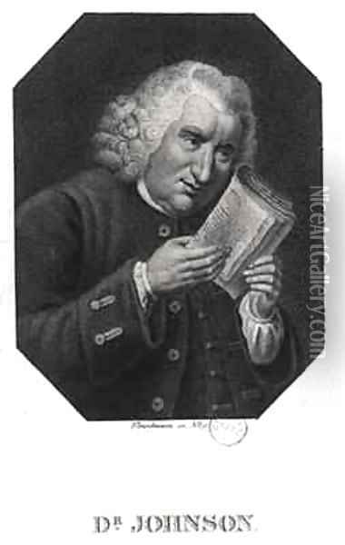 Dr Samuel Johnson 1709-84 Oil Painting - Auguste Christian Fleischmann