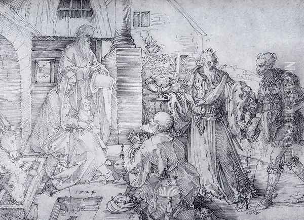 The Adoration Of The Wise Men Oil Painting - Albrecht Durer