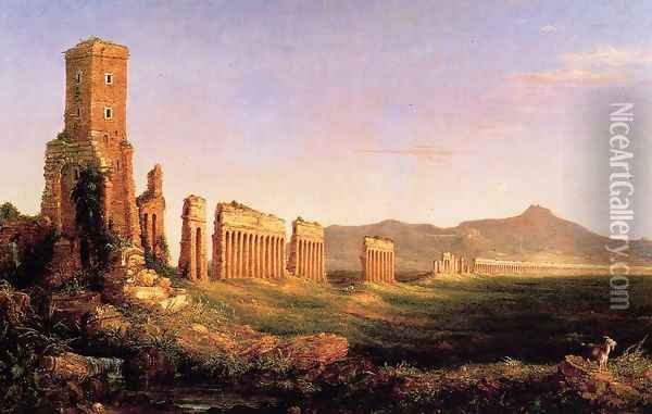 Aqueduct near Rome Oil Painting - Thomas Cole